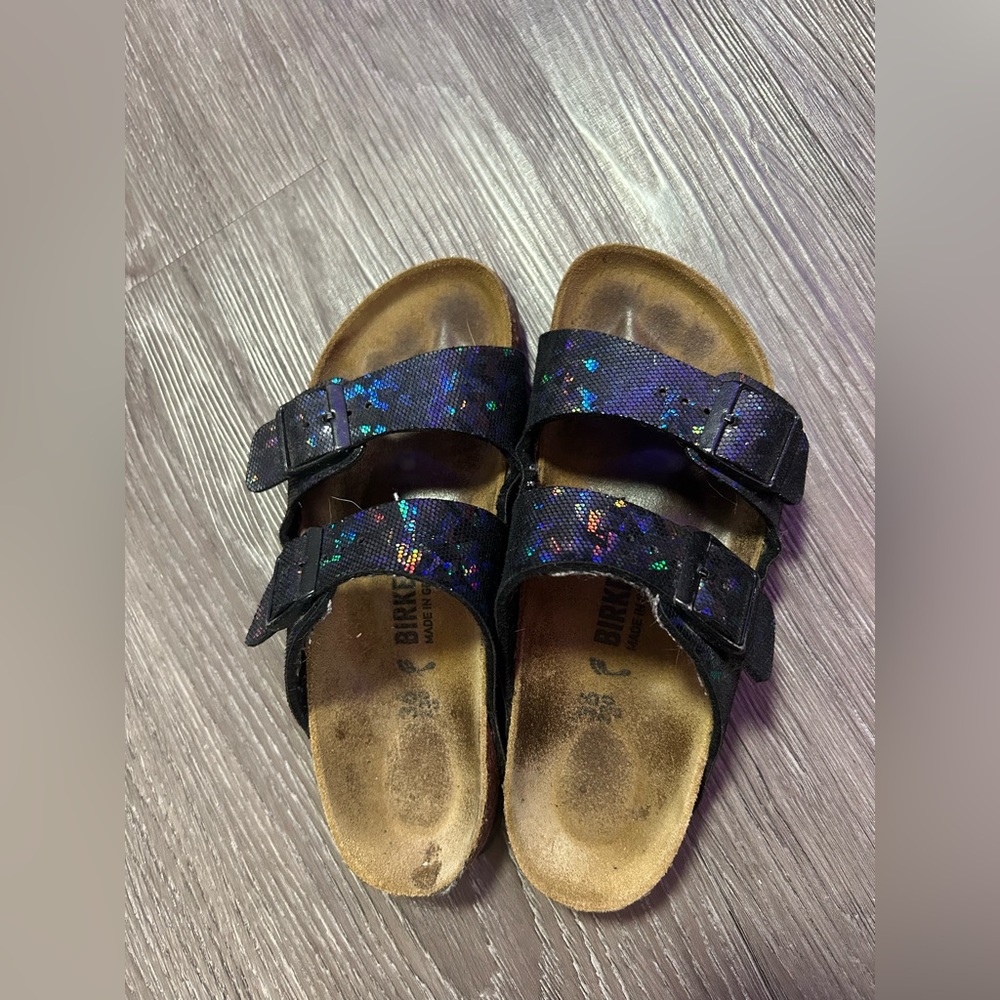 Black Iridescent Birkenstocks